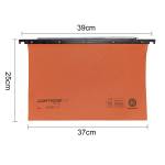 Cartella sospesa Cartesio Plus cassetto interasse 39 cm fondo U 37 x 25 cm arancio - 8635 - 1