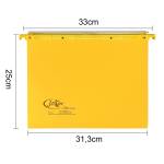 Cartella sospesa Joker cassetto interasse 33 cm fondo V 31,3 x 25 cm giallo - 8656 - 1