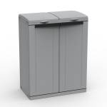 Contenitore EcoCab 2 per raccolta differenziata 68x39x88,7 cm 2 portasacco da 100 lt - 8833 - 1