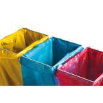 Carrello mobile Triflux 83,3x36x90 cm con ruote 3 portasacco da 100 lt - 8844 - 2