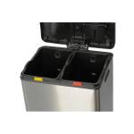 Pattumiera a pedale Multiflux 49,5 x 45,9 x 63,6 cm 2 secchi da 30 lt inox ciascuno - 8846 - 1