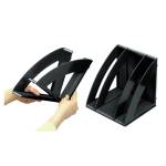 Portariviste modulare 6 divisori regolabili 30 x 22 x 22 cm nero - 9166 - 1