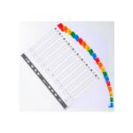 Separatore alfabetico A-Z - cartoncino bianco 160 gr - tasti colorati - A4 - Exacompta - 1111E - 3130630011118 - DMwebShop - 3