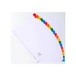 Separatore alfabetico A-Z - cartoncino bianco 160 gr - tasti colorati - A4 - Exacompta - 1111E - 3130630011118 - DMwebShop - 4