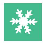 Fustella motivo fiocco di neve dimensione sagoma 25 mm - 8877 - 1