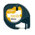 Nastro Letratag - 12 mm x 2 mt - bianco - termoadesivo - Dymo - S0718850 - 5411313187695 - DMwebShop - 1