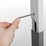 Pc Workstation System 80 VH con ruote 3 ripiani 80 x 56,4 x 92,122 cm grigio - 10519 - 3