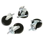 Set Archimede Light 4 ruote per librerie metallo e plastica cromato - 12188 - 1