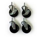 Set Archimede Light 4 ruote per librerie metallo e plastica cromato - 12188 - 2