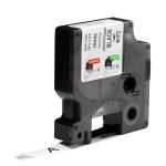 Nastro Rhino 9 mm x 5,5 mt vinile permanente nero bianco - 10889 - 1