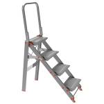 Scaletta Class Piu' con parapetto - 4 gradini - alluminio - Marchetti - 20524 - 8021227005175 - DMwebShop