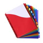 Divisori neutri a 12 tacche PP A4 maxi con portaetichetta colori assortiti - 13850 - 3