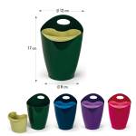 Bicchiere portapenne 2 in 1,8x17 cm mix 4 colori - 12506 - 1