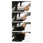 Poltrona semidirezionale Hubble Pro Memory - ignifuga - nero-rosso - con braccioli e ruote - Unisit - HUHUPM/BR/IR - 8050043745064 - DMwebShop - 2