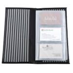 Portabiglietti da visita Professional similpelle nero 12,5x23,5 cm - 14341 - 1
