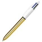 Penna sfera scatto multifunzione 4 Colors Shine punta 1 mm fusto oro - 13387 - 1