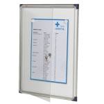 Bacheca per interni ultrapiatta fondo in metallo magnetico bianco 4 fogli - A4,16409 - 1