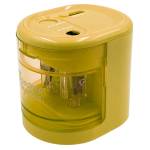 Temperamatite elettrico con contenitore - 2 fori - colori assortiti - Lebez - 4306 - 8007509043066 - DMwebShop - 4