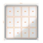 Bacheca per interni fondo in metallo 12 fogli A4 ante scorrevoli - 16532 - 2