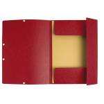 Cartellina con elastico cartoncino lustre 3 lembi 400 gr 24 x 32 cm rosso ciliegia - 15626 - 1