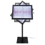Espositore a LED per esterni-interni - display 4 x A4 - Securit - MCS-4A4-BL-SET - 8718226497987 - DMwebShop - 2