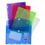 Busta forata con chiusura in velcro - PPL - 24 x 32 cm - colori assortiti - conf. 5 pezzi - Exacompta - 57380E - 82468A - DMwebShop - 1
