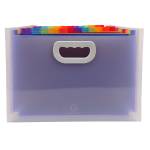 Classificatore con maniglia Crystal - 24 tasche - PP - 33 x 23,5 x 25 cm - Exacompta - 55198E - 3130630551980 - DMwebShop - 3