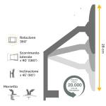 Braccio portamonitor singolo Platinum Series - 16737 - 2