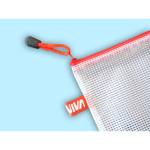 Busta a rete con cerniera blu - PVC - A4 - 27 x 36 cm - trasparente - conf. 5 pezzi - Starline - 3300 stl - 8025133103147 - DMwebShop - 1