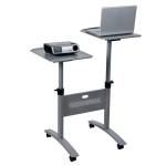 Carrello Twin per proiettori multimediali 2 ripiani con ruote grigio - 19863 - 1