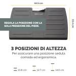 Poggiapiedi regolabile con sistema antibatterico Microban - 19027 - 2
