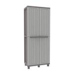 Armadio JWood 268 - 2 ante - PPL effetto legno - 68 x 37,5 x 170 cm - grigio tortora Terry - 1002717 - 8005646026164 - DMwebShop - 1