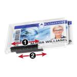 Portabadge PushBox Duo 2 tessere inseribili 5,4 x 8,7 cm - 18960 - 1