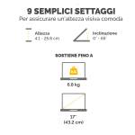 Supporto notebook Professional Series hub USB leggio - 19004 - 3