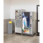 Bidone mobile Push - con coperchio - 49 x 54 x 95 cm - 100 lt - grigio-giallo - Mobil Plastic - 100P/GRC-GIA - 8004331001059 - DMwebShop - 1