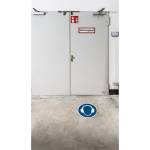 Pittogramma adesivo da terra Indossare protezione auricolare diametro 43 cm - 22630 - 1