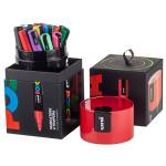 Marcatore Uni Posca PC5M - con coperchio rosso - punta media - colori assortiti - gift box 18 pezzi - Uni Mitsubishi - M 84008547 - 8059484008547 - DMwebShop - 19