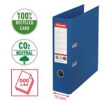 Registratore a leva - CO2 neutral - A4 - dorso 7,5 cm - blu - Esselte - 627565 - 4049793068893 - DMwebShop - 1