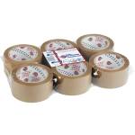 Nastro adesivo 330 - 7,5 cm x 66 mt - PVC - avana - conf. 4 pezzi - Eurocel - 000211400 - 211400 - DMwebShop - 1