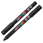 Marcatore Uni Posca PC1M - punta extra fine 0,7 mm - colori assortiti - conf. 10 pezzi - Uni Mitsubishi - M PC1MR 10P - 8007404249099 - DMwebShop - 2