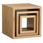 Alzata buffet Cubo - misure assortite - bamboo - naturale - conf. 3 pezzi - Leone - S0128 - 8024112002952 - DMwebShop - 1
