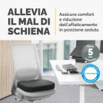 Cuscino Breyta Comfort - 6 x 43 x 43 cm - in tessuto - nero - Fellowes - 100119850 - 43859803040 - DMwebShop - 6