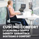 Cuscino Breyta Comfort - 6 x 43 x 43 cm - in tessuto - nero - Fellowes - 100119850 - 43859803040 - DMwebShop - 7