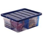 Contenitore multiuso 32 x 40 x 17 cm - 15 lt - PP - con coperchio blu - trasparente - Fellowes - Bankers Box - 100135770 - 43859804825 - DMwebShop - 1