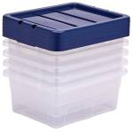 Contenitore multiuso 32 x 40 x 17 cm - 15 lt - PP - con coperchio blu - trasparente - Fellowes - Bankers Box - 100135770 - 43859804825 - DMwebShop - 3