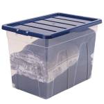 Contenitore multiuso 38 x 56 x 41 cm - 64 lt - PP - con coperchio blu - trasparente - Fellowes - Bankers Box - 100135773 - 43859804863 - DMwebShop - 1