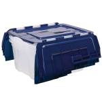 Contenitore multiuso 43 x 59 x 28 cm - 45 lt - PP - con coperchio a cerniera blu - trasparente - Fellowes - Bankers Box - 100135774 - DMwebShop - 3