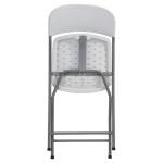 Sedia pieghevole 43x43x83 cm polietilene acciaio verniciato bianco - 17570 - 1