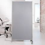 Paretina divisoria 80 x 40 x 170 cm policarbonato acciaio grigio chiaro - 18642 - 1