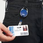 Chiocciola YO YO Style per portabadge blu filo retrattile 80 cm - 230 - 1